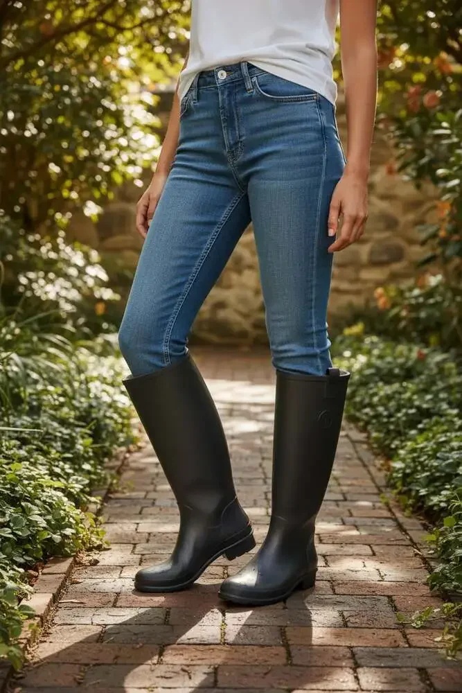 Tommy Hilfiger Women's Karissa Rain Boots‎ Black NWT